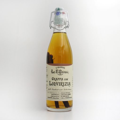 50 g. liquirizia - Grappa arricchita da sentori che conducono al palato suggestioni e profumi di erbe, fiori, miele, radici..