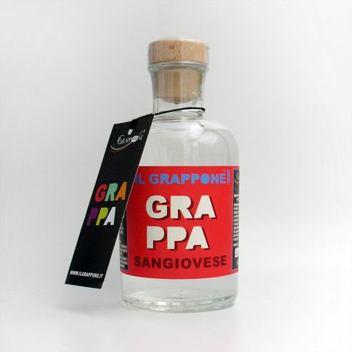 50 g. sangiovese - Grappa monovarietale, proveniente esclusivamente da vitigni di Sangiovese