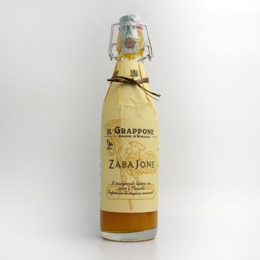 50 zabaione - <h2><span style="font-size: 80%; color: #808080;">Liquore allo zabaione con ingredienti semplici e perfettamente bilanciati per un gusto vellutato e sublime.</span></h2> Estremamente versatile può essere servito sia a temperatura ambiente, che freddo. Ideale accompagnato a pasticceria secca. Bottiglia da 50 cl